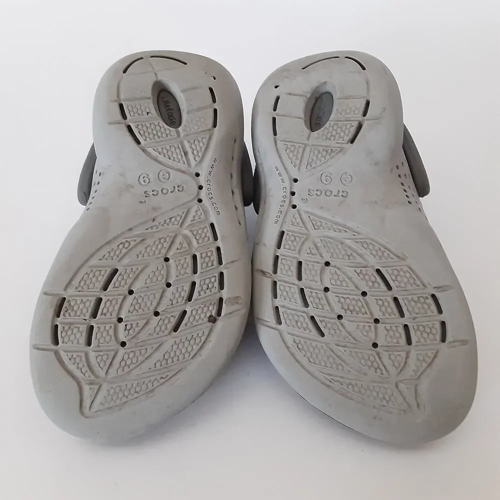 Crocs Literide 360 Clogs Kids 9 Black Slip On Water Shoes Comfort Summer Boys